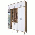 Cuier de perete, Rani, EA128, 180x240x37.5 cm, PAL, Nuc/Alb