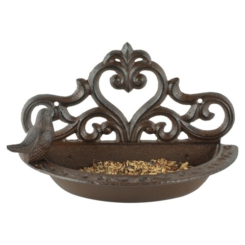 Hranitor pentru pasari, esschert, bird, 12.9 x 24.2 x 14.7 cm, fier forjat
