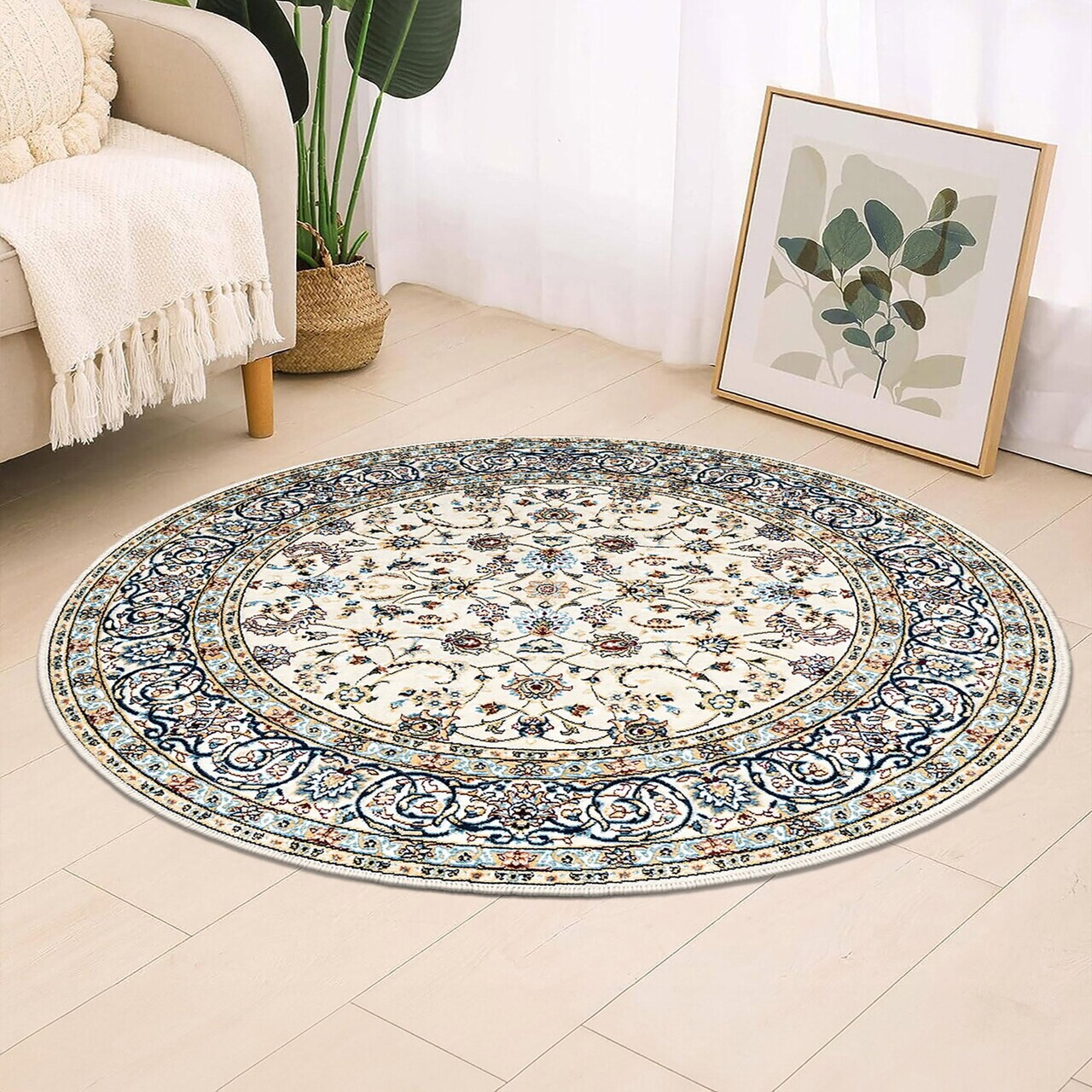 Covor, Kece-Fr22, 90x90 cm, Poliester, Multicolor