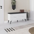 Pantofar, Decortie, Dune Bench, 107x55x35 cm, PAL, Alb