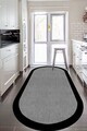Covor, clr-7027grioval-10031, 80x150 cm, Poliester, Gri