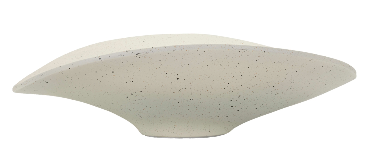 Vas decorativ Elegant, Mauro Ferretti, 41x12x41 cm, polirasina, crem