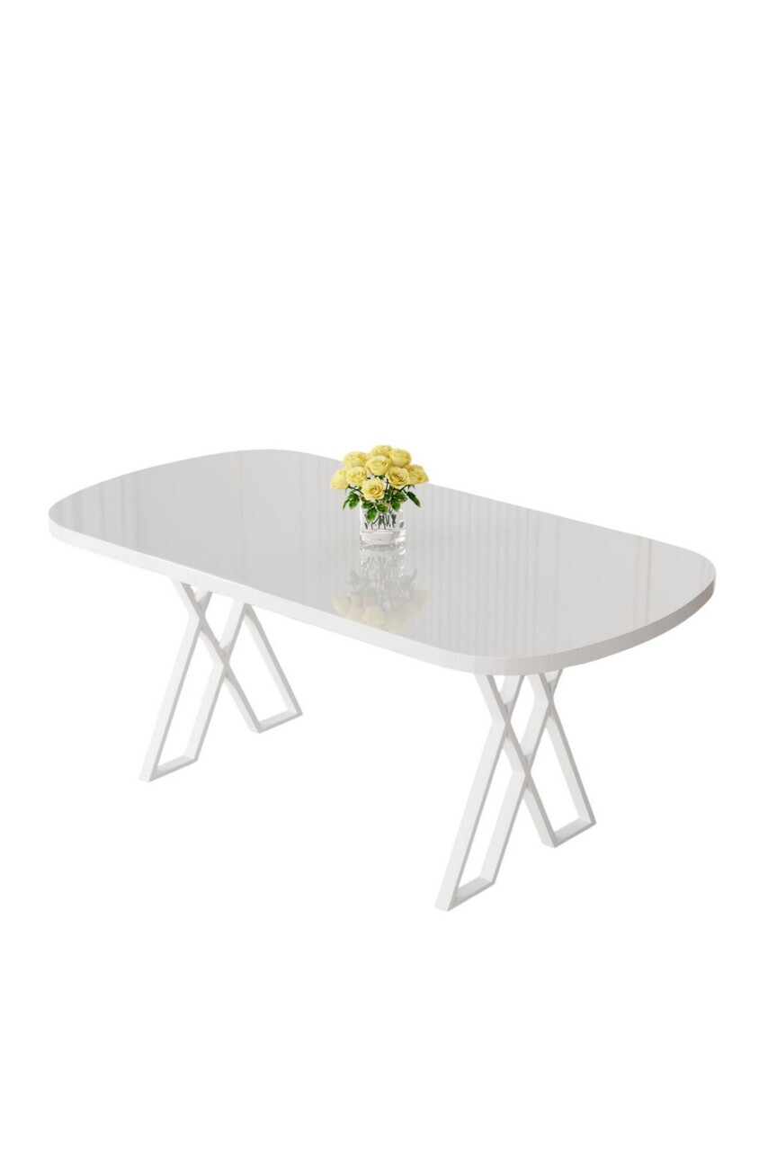 Masa, Hanah Home, Arvon, 168x76x90 cm, Alb — imaginea 2