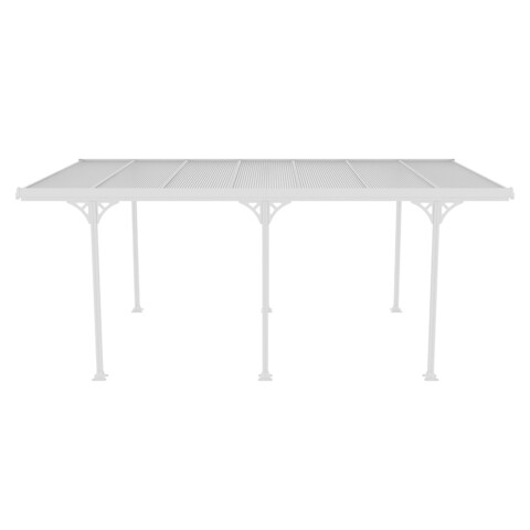 Pergola auto, andy, l.313 l.502 h.205, aluminiu, alb