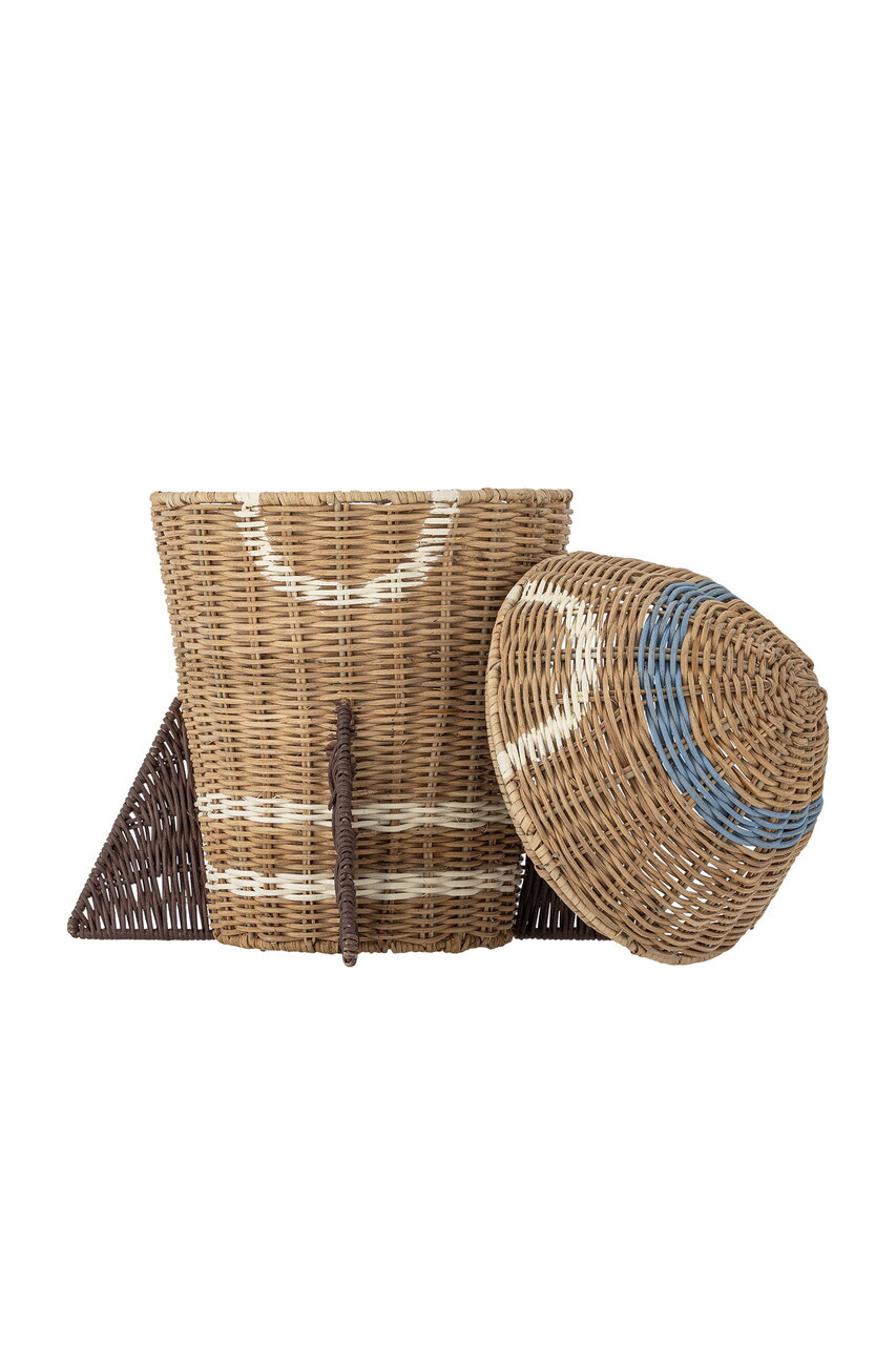 Cos cu capac, Bloomingville, Space, 31x35 cm, ratan, natural - imagine 5