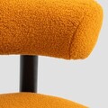 Scaun Pacis, Homla, 65.5x59.5x75.5 cm, lemn/MDF/poliester, mustar/negru