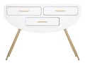 Consola Venus, Mauro Ferretti, 110x40x80 cm, MDF/fier, alb/auriu