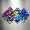 Set 4 tablouri decorative, 4MDF352459538, MDF, Imprimat UV, Multicolor