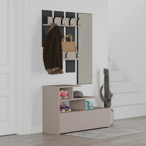 Cuier de perete, homitis, vesty, antracit / mocha deschis