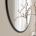 Oglinda decorativa, Neostill, Dekoratif Yuvarlak Ayna Siyah A711, 60x60x2.2 cm, Negru
