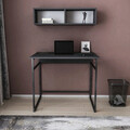 Birou, Retricy, Hussum, 90x60x75 cm, PAL, Negru / Antracit