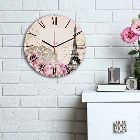 Ceas de perete, 3030ms-086, mdf, ø30 cm, multicolor