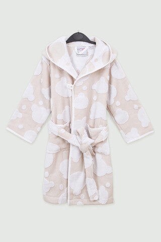 Halat de baie pentru copii, irya home, bear, bumbac, bej/alb