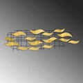 Decoratiune de perete, Lumos, Metal, Latime: 110 cm / Inaltime: 32 cm / Adancime: 4 cm, Multicolor