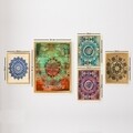 Set 5 tablouri decorative, SET_144, Lulu, 24x29 cm/34x44 cm, plastic