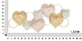 Decoratiune pentru perete, Mauro Ferretti, Hearts, 91 x 2.5 x 39.5 cm, fier, multicolor