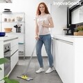 Mop cu burete din fibre cu stoarcere tip X, Twop InnovaGoods,  rotatie de 360°, 142 cm