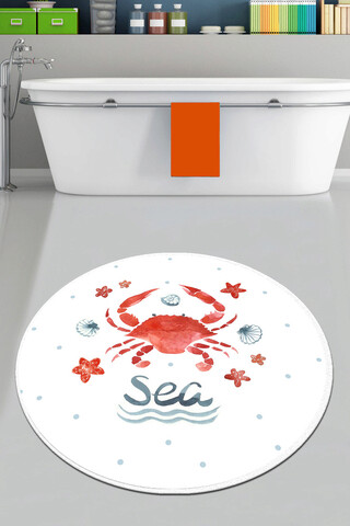 Covoraș de baie, chilai, crab circle djt 80, poliester, multicolor