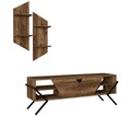 Mobilier pentru living Prego, Tera Home, 3 piese, 140x34.8x49.2 cm, maro