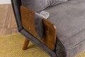 Canapea extensibilă cu 2 locuri, Futon, 859FTN2718, Metal , Gri
