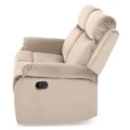 Canapea cu 2 locuri si 2 reclinere manuale, Louis XL, L.141 l.95 H.102, stofa, bej