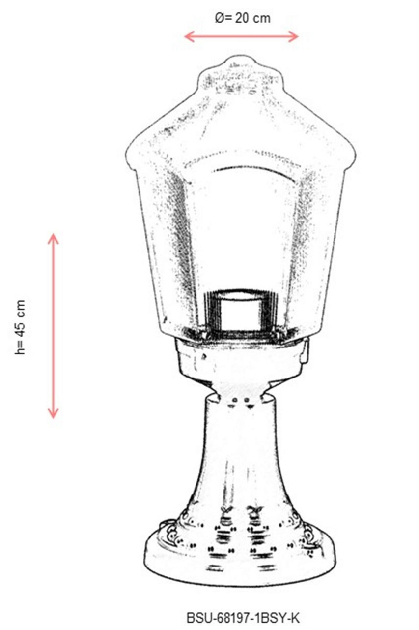 Lampa de exterior, Avonni, 685AVN1302, Plastic ABS, Negru