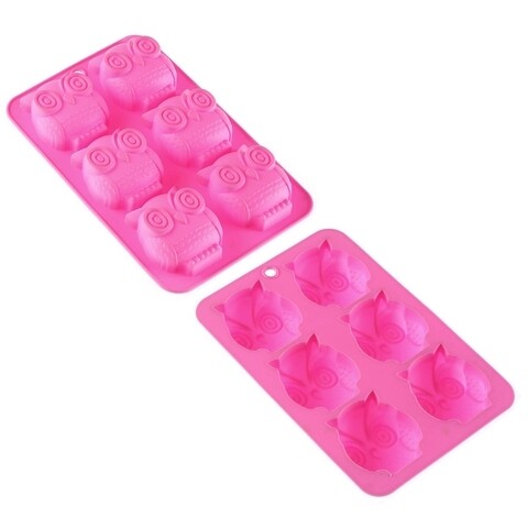 Forma de copt owls, versa, 6 briose, silicon