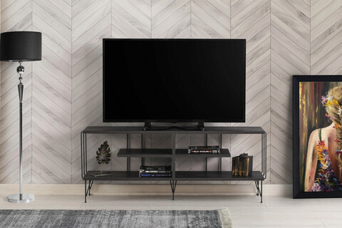 Comoda tv, kalune design, eze, 120x44.5x30 cm, maro inchis