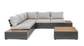 Set coltar de gradina/terasa 4 piese  Osten, Bizzotto, aluminiu/poliester, gri carbune