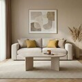 Masuta de cafea, Nordure, Sable, 119x40x60 cm, PAL, Bej