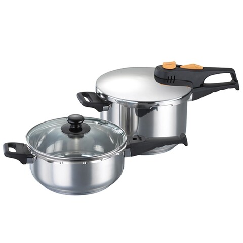 Set 2 oale sub presiune Muhler, MR PC-6322L, 6 L + 3 L, inox