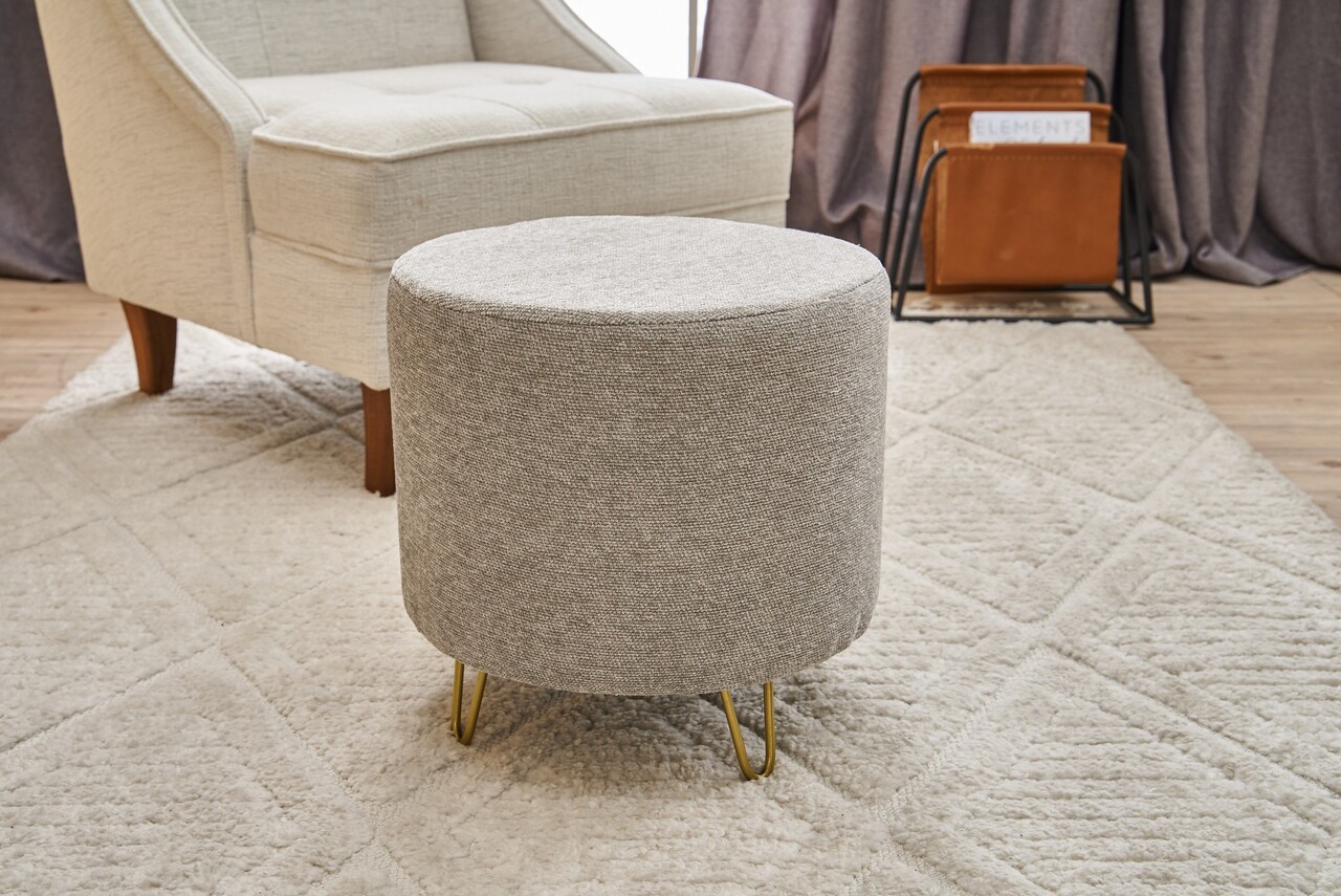 Taburet, Atelier del Sofa, 825BLC2387, Lemn, Crem - view 2