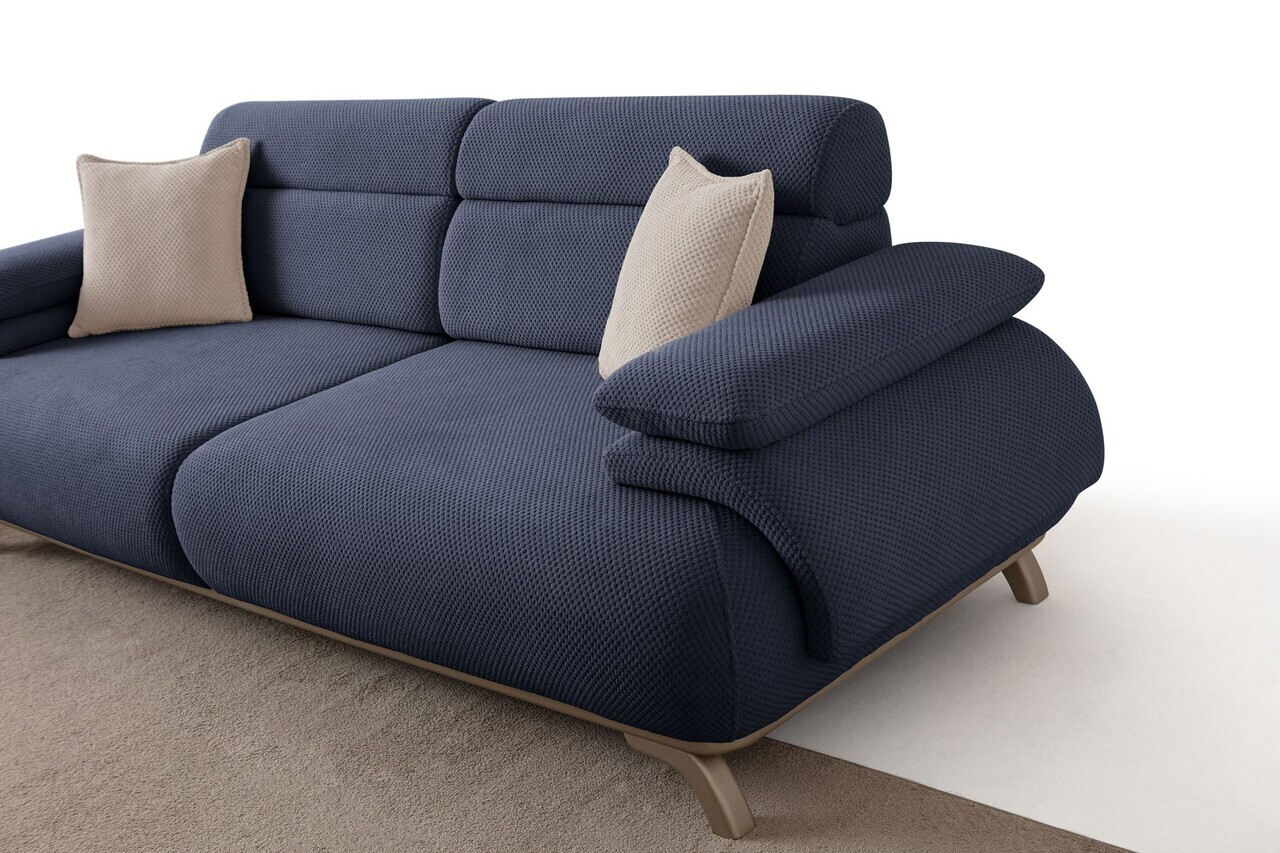 Canapea 3 locuri, Atelier del Sofa, 752EST1141, Lemn de carpen/PAL melaminat, Albastru navy - view 8