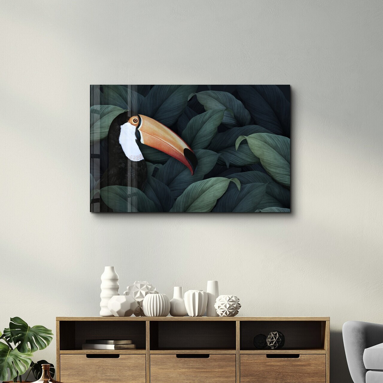 Tablou decorativ, OGLS-3084, Dimensiuni: 70 x 110 cm, Multicolor — imaginea 2