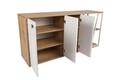 Masuta de cafea, Bexley, Gold Line, 80x80x40 cm, PAL, Alb/Negru