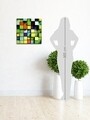 Tablou decorativ Cube, Homemania, 45x45 cm, lemn de pin/poliester
