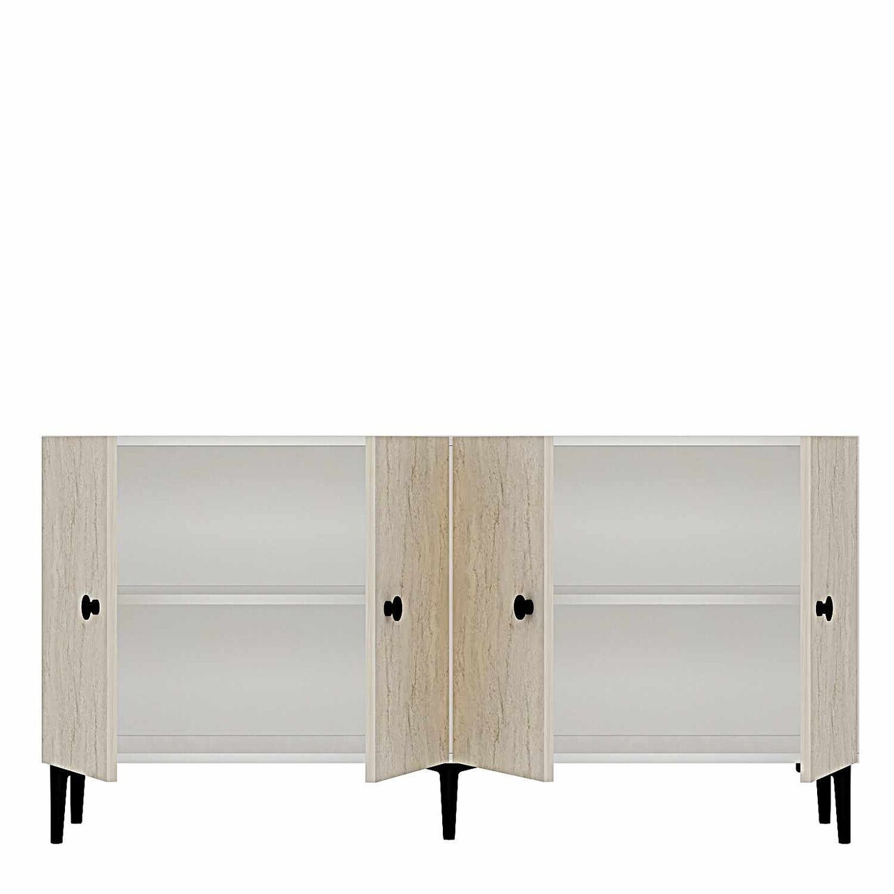 Consola, Hanah Home, Sherifa 180, 180x75x32 cm, Alb / Travertin — imaginea 6