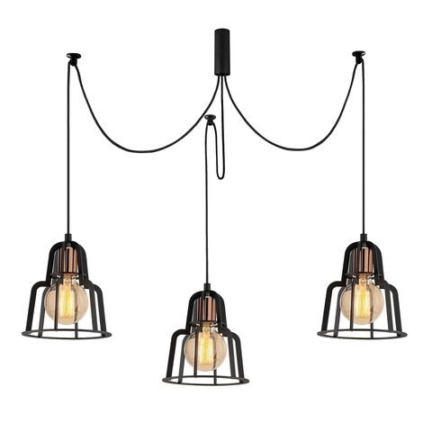 Lustra Harran N-1131, Noor, 110 x 110 cm, 3 x E27, 100W, negru