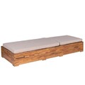 Sezlong Norah, 200 x 80 x 27 cm, lemn de salcam/inox