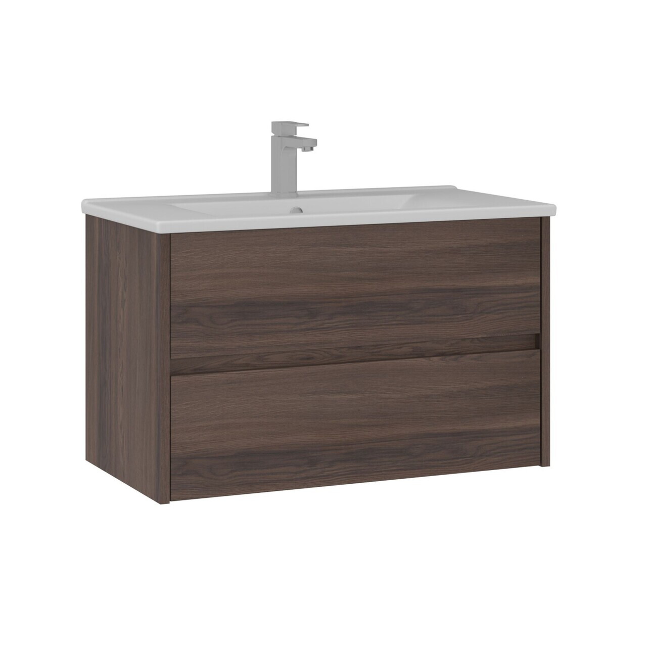 Dulap de baie cu chiuvetă, Hanah Home, Side 85 v2, Maro inchis — imaginea 4