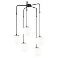 Lustra, Opviq, 892OPV1473, Metal, Alb/Negru