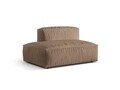 Modul stanga pentru canapea, 2 locuri, Martina-120, Micadoni Home, 133x106x75 cm, catifea, bej inchis