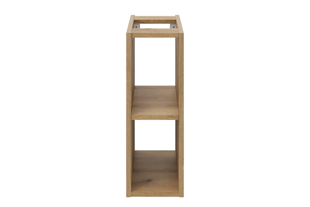 Set mobilier baie, dulap dublu si 2 lavoare, 140 cm D S Un Beyond, Nova Cashmere Oak, Comad, MDF/PAL laminat, casmir mat — imaginea 4