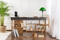 Birou, Nordure, Vesper, 130x72x120 cm, PAL, Antracit / Pin Atlantic