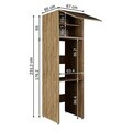 Dulap masina de spalat, Hanah Home, 2377, 67x231.2x65 cm, PAL MELAMINAT, Maro