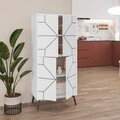 Dulap multifunctional, Homitis, Dune, 62.6x136x35.6 cm, Alb