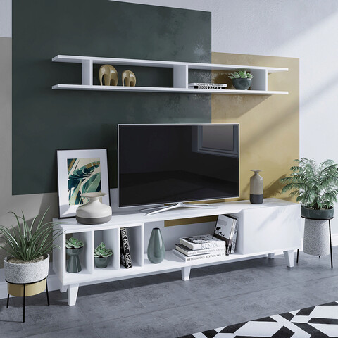 Comoda TV, Elegance, Alex, Alb Elegance
