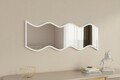 Oglinda decorativa, Siam, Safi, 40x120x2.2 cm, MDF , Alb
