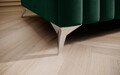 Bancheta, ELTAP, PU-LAU-35NU, Laurence, 132x64x36 cm, poliester, verde inchis
