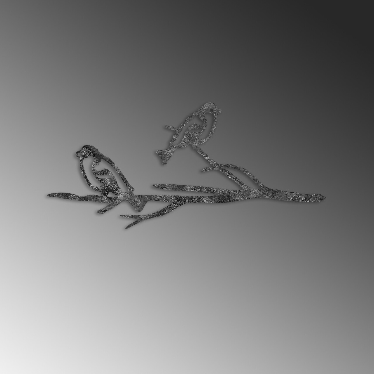 Obiect decorativ de grădină, Bird On The Branch 08, 45x20 cm, Maro - imagine 5